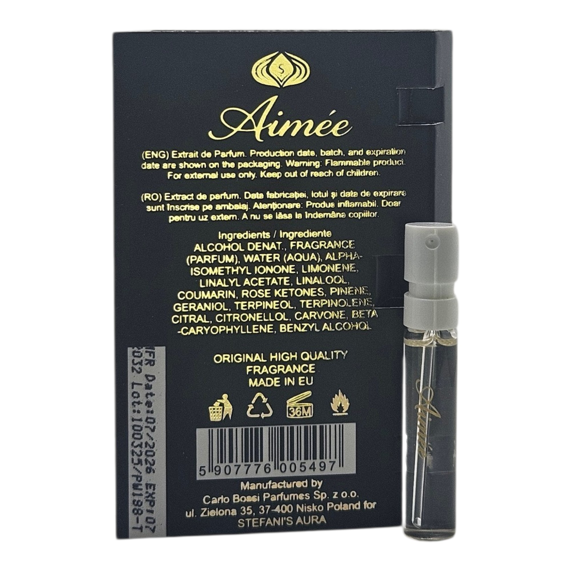 Aimee by Stefani's Aura, Floral, Dulce, Senzual 2 ml - imagine 3